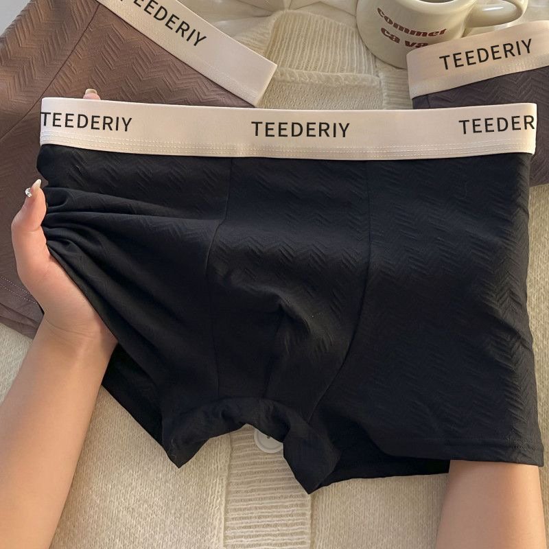 Cotton Men's High Elastic Solid Color Underwear Bacteriostatic Crotch Cotton Breathable Comfortable Boxer - Image 7