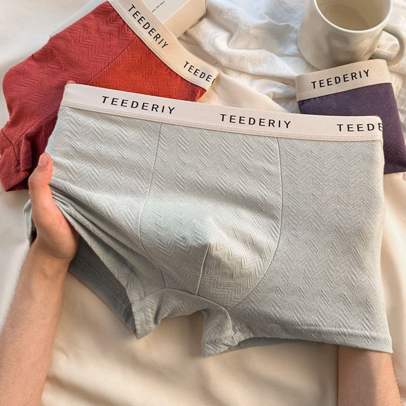 Cotton Men's High Elastic Solid Color Underwear Bacteriostatic Crotch Cotton Breathable Comfortable Boxer - Image 5