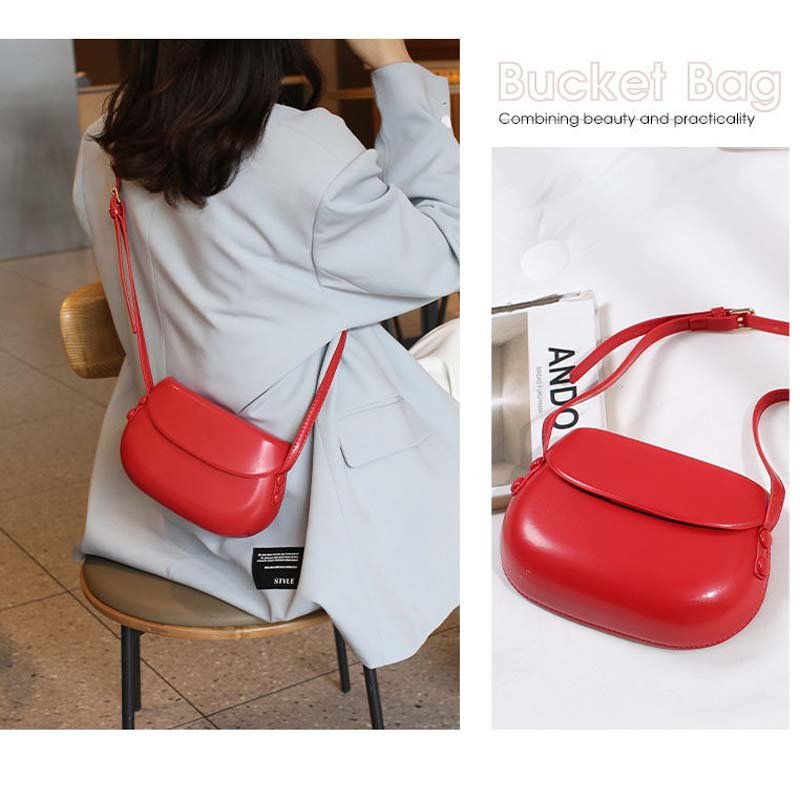 Aveline Mini Women's Classic Saddle Crossbody Bag with Adjustable Shoulder Strap