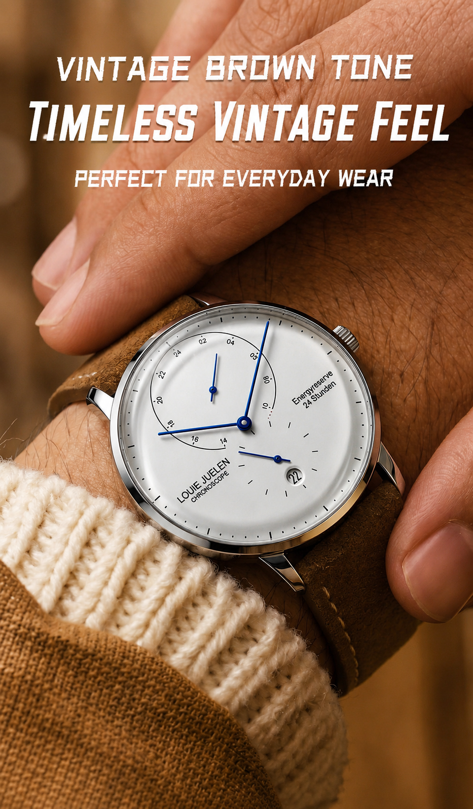 LOUIE JUELEN L-9703 men's classic calendar business quartz watch