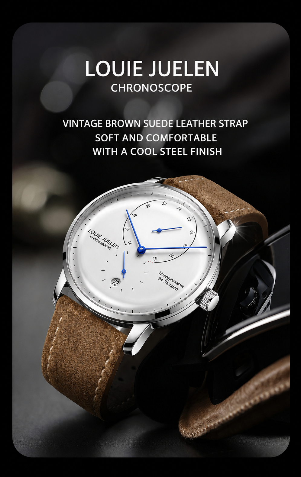 LOUIE JUELEN L-9703 men's classic calendar business quartz watch