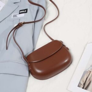 Aveline Mini Women's Classic Saddle Crossbody Bag with Adjustable Shoulder Strap