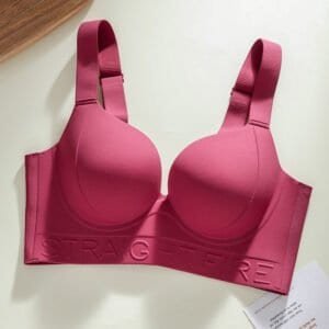 Women's Seamless Large Chest Push Up Bra in Wine Red Color