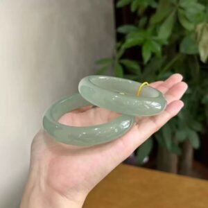 Blue Water and Mountain Green 10MM Glass Bangle