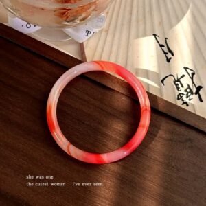 Maple Leaf Red 10mm Glass Bangle